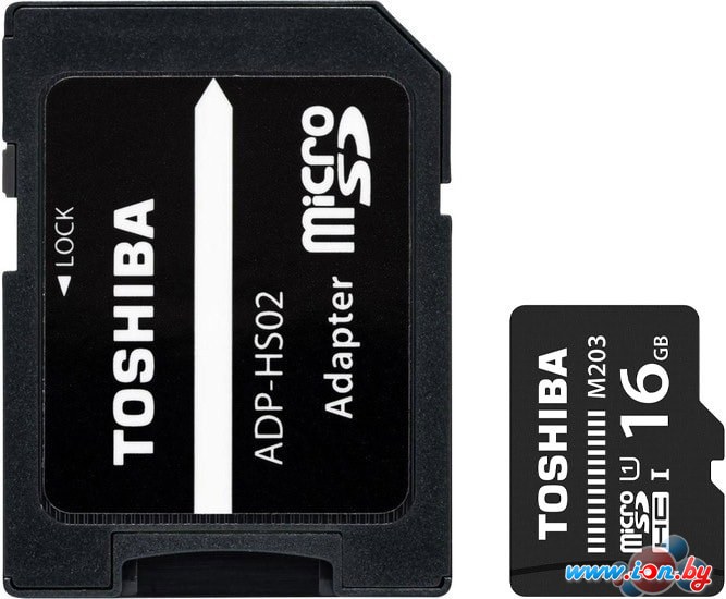 Карта памяти Toshiba THN-M203K0160EA microSDHC Class 10 16GB (с адаптером) в Гомеле