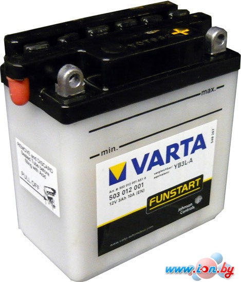 Мотоциклетный аккумулятор Varta Funstart Freshpack YB3L-A 503 012 001 (3 А/ч) в Гомеле