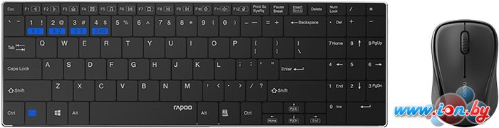 Мышь + клавиатура Rapoo 9060M (черный) в Бресте