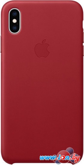 Чехол Apple Leather Case для iPhone XS Max Red в Минске