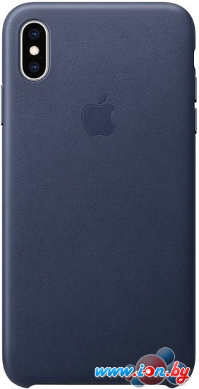 Чехол Apple Leather Case для iPhone XS Max Midnight Blue в Минске