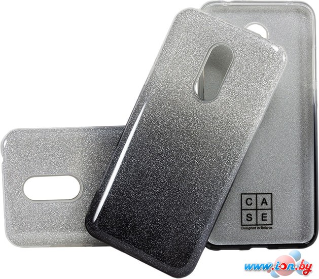 Чехол Case Brilliant Paper для Xiaomi Redmi 5 Plus (черный/серебристый) в Бресте