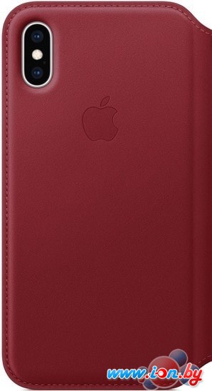 Чехол Apple Leather Folio для iPhone XS Red в Бресте
