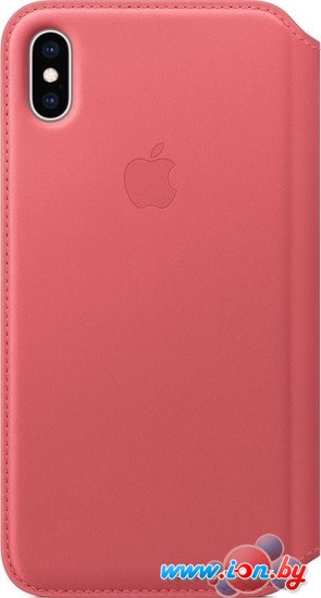 Чехол Apple Leather Folio для iPhone XS Max Peony Pink в Витебске