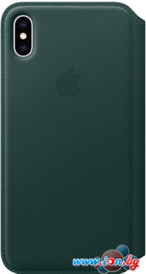 Чехол Apple Leather Folio для iPhone XS Max Forest Green в Минске