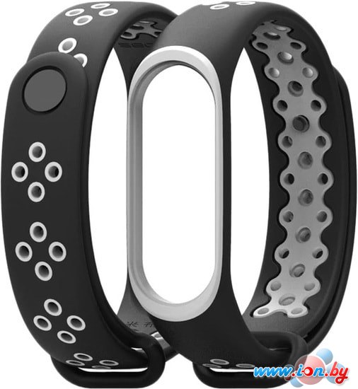 Ремешок Mijobs Sports Wristband для Xiaomi Mi Band 3 (черный/серый) в Могилёве