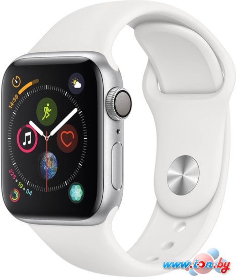 Умные часы Apple Watch Series 4 40 мм (алюминий серебристый/белый) в Бресте