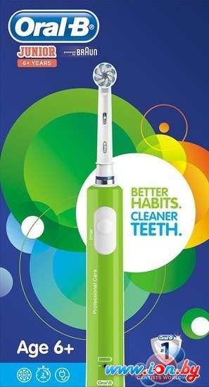 Электрическая зубная щетка Braun Oral-B Junior For Children Aged 6+ D16.535.1 (зеленый) в Витебске