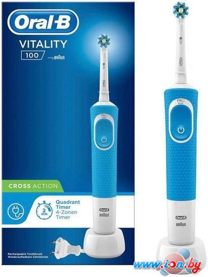 Электрическая зубная щетка Braun Oral-B Vitality 100 Cross Action D100.413.1 (голубой) в Гомеле