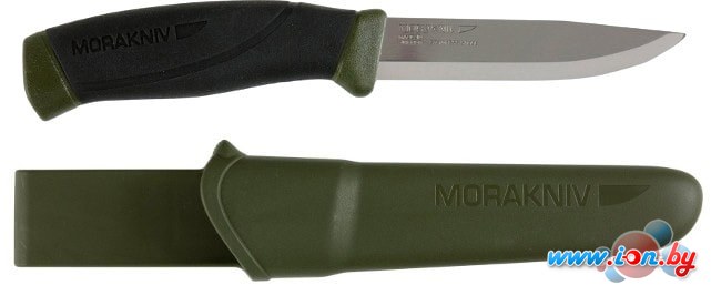 Туристический нож Morakniv Companion MG (черный/зеленый) в Могилёве
