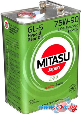Трансмиссионное масло Mitasu MJ-410 GEAR OIL GL-5 75W-90 100% Synthetic 4л в Могилёве