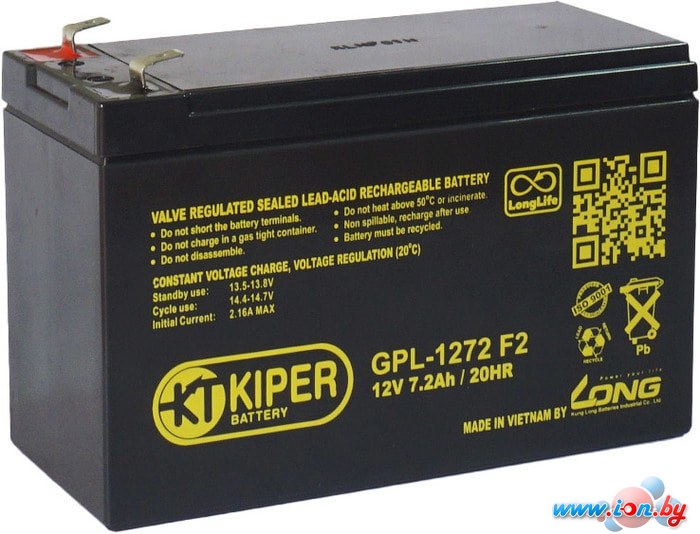 Аккумулятор для ИБП Kiper GPL-1272 F2 (12В/7.2 А·ч) в Бресте
