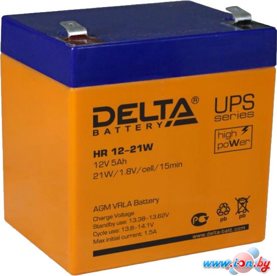 Аккумулятор для ИБП Delta HR 12-21W (12В/5 А·ч) в Бресте