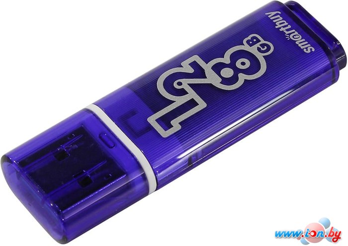 USB Flash SmartBuy Glossy 128GB (синий) в Могилёве