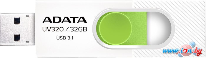 USB Flash A-Data UV320 32GB (белый/зеленый) в Могилёве