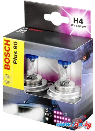 Галогенная лампа Bosch H4 Plus 90 2шт [1987301074] в Минске
