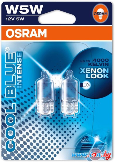 Галогенная лампа Osram W5W Cool Blue Intense 2шт [2825HCBI-02B] в Гродно