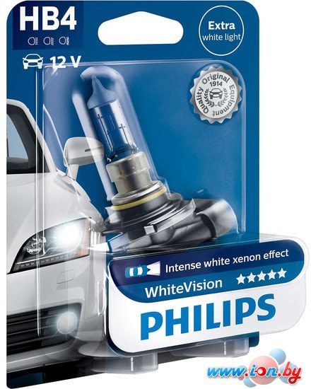 Галогенная лампа Philips HB4 WhiteVision 1шт в Бресте