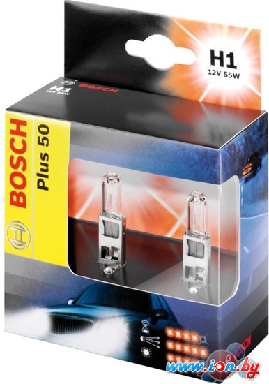 Галогенная лампа Bosch H1 Plus 50 2шт [1987301084] в Гродно