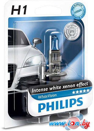 Галогенная лампа Philips H1 WhiteVision 1шт [12258WHVB1] в Могилёве