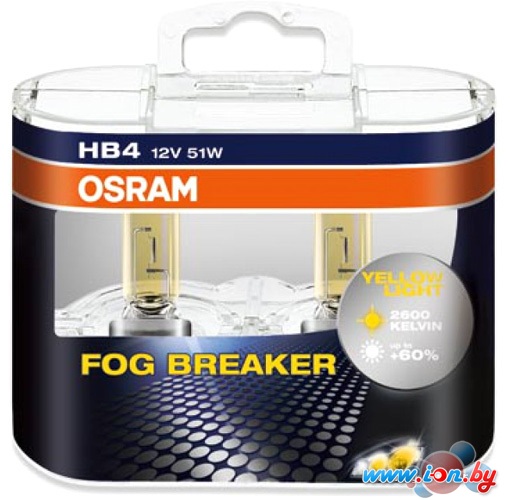 Галогенная лампа Osram HB4 Fog Breaker 2шт [9006FBR-DUOBOX] в Гродно