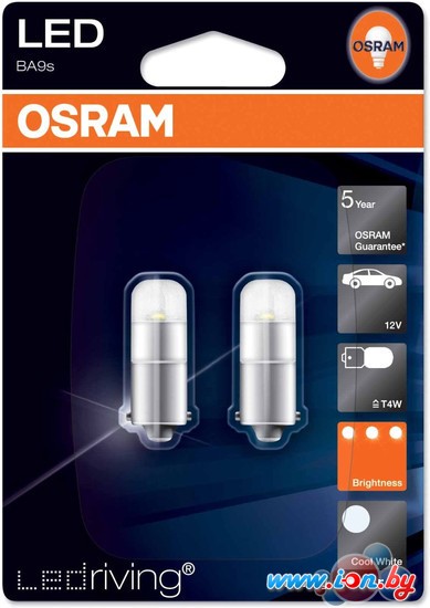 Светодиодная лампа Osram BA9s LEDriving Cool White 2шт [3850CW-02B] в Гродно