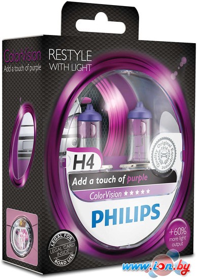 Галогенная лампа Philips H4 ColorVision 2шт [12342CVPPS2] в Гомеле