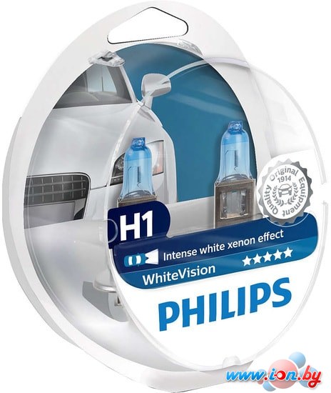 Галогенная лампа Philips H1 WhiteVison 2шт в Могилёве