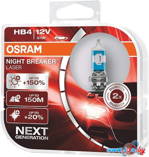 Галогенная лампа Osram HB4 9006NL-HCB 2шт в Витебске