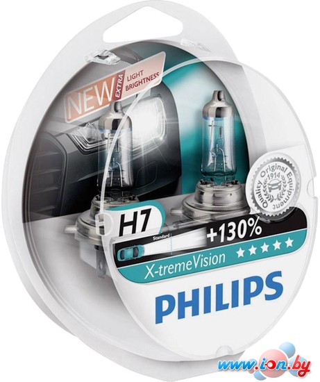 Галогенная лампа Philips H7 X-tremeVision 2шт [12972XV+S2] в Гродно
