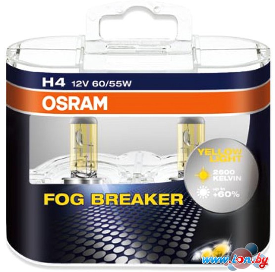 Галогенная лампа Osram H4 Fog Breaker 2шт [62193FBR-DUOBOX] в Гомеле