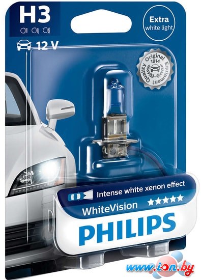 Галогенная лампа Philips H3 WhiteVision 1шт в Гомеле