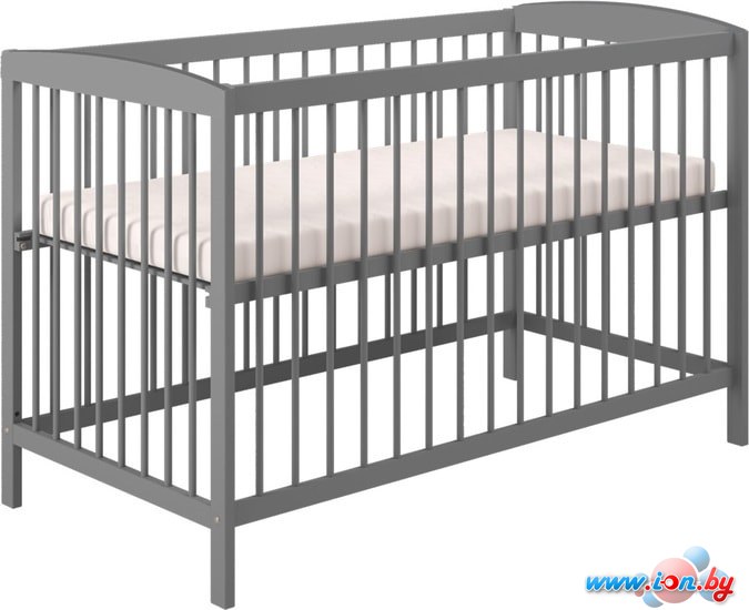 Классическая детская кроватка Polini Kids Simple 101 (серый) в Бресте