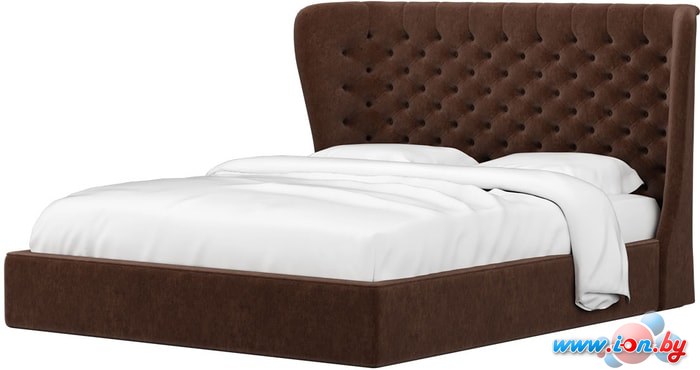 Кровать Mebelico Далия 160x200 (вельвет люкс, коричневый) в Бресте