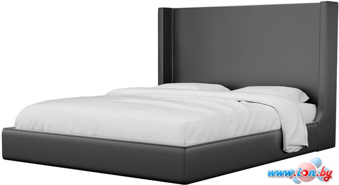 Кровать Mebelico Ларго 160x200 (экокожа, черный) в Бресте
