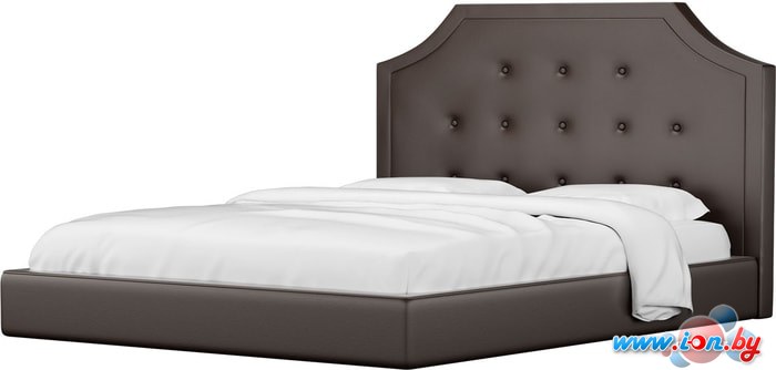 Кровать Mebelico Кантри 160x200 (экокожа, коричневый) в Бресте