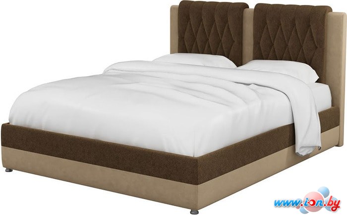 Кровать Mebelico Камилла 160x200 (коричневый/бежевый) в Гомеле