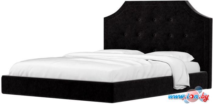 Кровать Mebelico Кантри 160x200 (вельвет люкс, черный) в Гомеле
