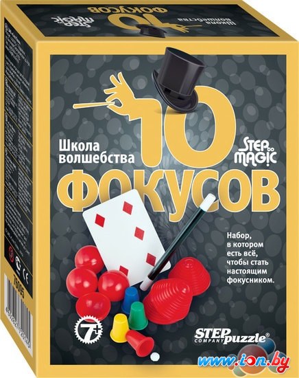 Настольная игра Step Puzzle 10 фокусов (чёрный набор) в Могилёве