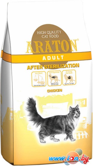 Корм для кошек Araton cat Adult After Sterilization 15 кг в Минске