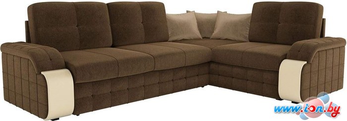 Угловой диван Mebelico Николь 60194 (коричневый/бежевый) в Гомеле