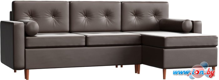 Угловой диван Mebelico Белфаст 59062 (экокожа, коричневый) в Гомеле