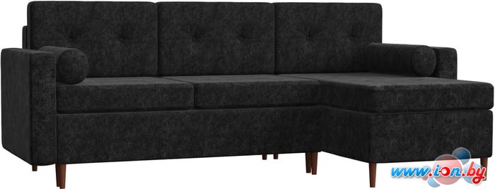 Угловой диван Mebelico Белфаст 59068 (вельвет, черный) в Бресте
