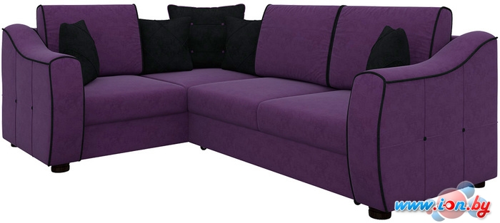 Угловой диван Mebelico Френсис угловой (фиолетовый/черный) [58481] в Бресте