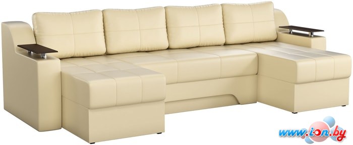 П-образный диван Mebelico Сенатор 59355 (экокожа, бежевый) в Витебске