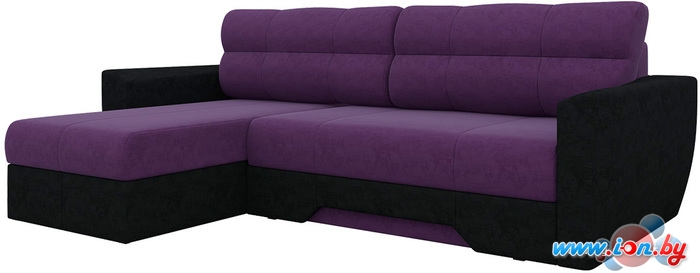 Угловой диван Mebelico Амстердам (фиолетовый/черный) [58498] в Могилёве