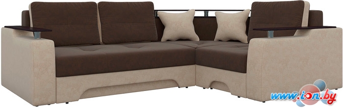 Угловой диван Mebelico Комфорт (бежевый/коричневый) [A-57410] в Гомеле
