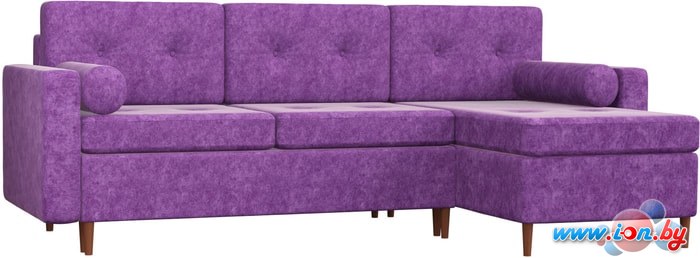 Угловой диван Mebelico Белфаст 59069 (вельвет, фиолетовый) в Гомеле