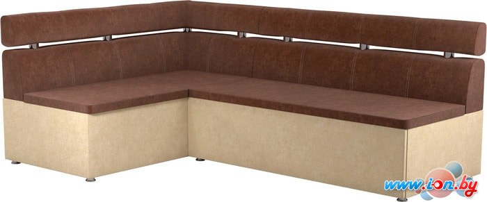 Угловой диван Mebelico Классик 59116 (коричневый/бежевый) в Могилёве