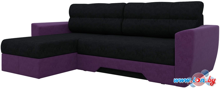 Угловой диван Mebelico Амстердам (черный/фиолетовый) [58500] в Бресте